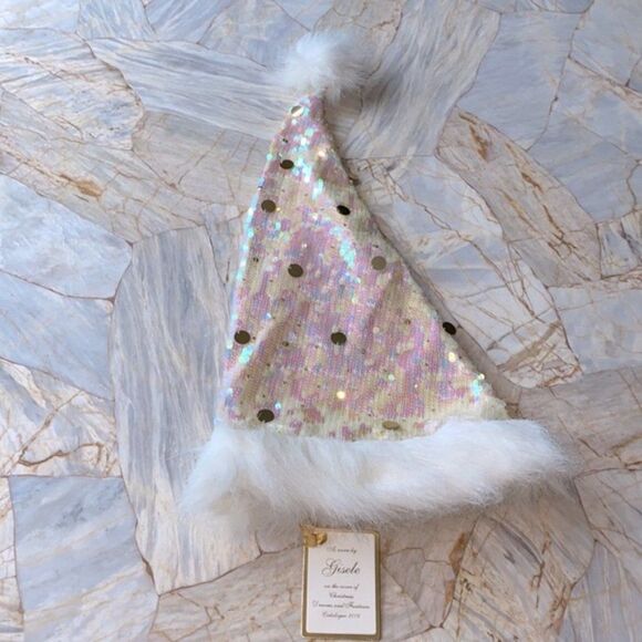 Victorias Secret Santa Baby SEQUIN Gisele Satin  Hat Embellished